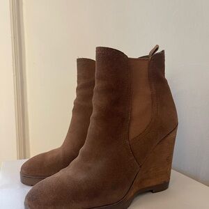 MICHAEL Michael Kors Brown Wedge Ankle Chelsea Boots
